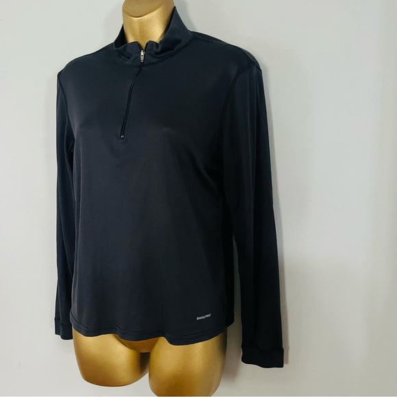 Patagonia Black Long Sleeve Half Zip Activewear Top Women’s M Outdoor Gym - Picture 3 of 6